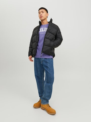 JACK & JONES Winterjas 'TOBY' in Zwart