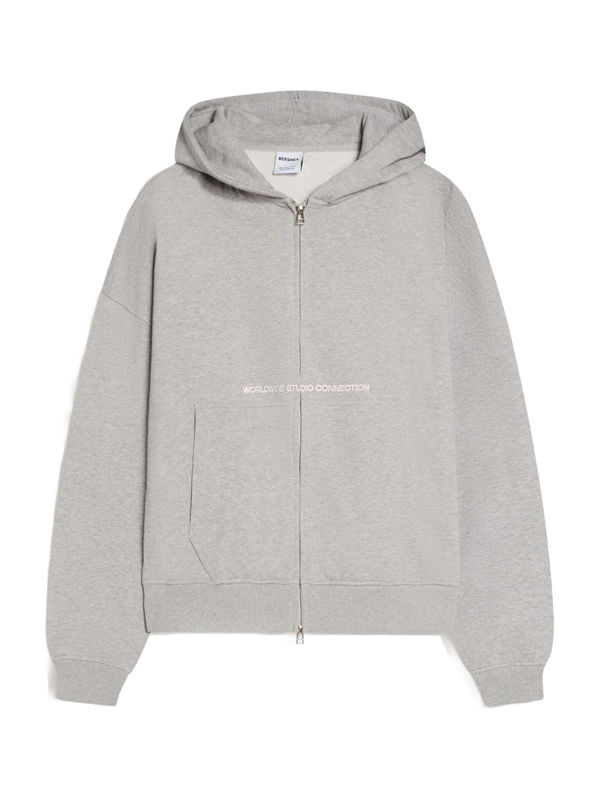 Giacca di felpa di Bershka in grigio: frontale