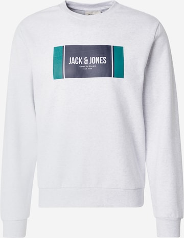 JACK & JONES Collegepaita 'JJHAYATO' värissä valkoinen: etupuoli