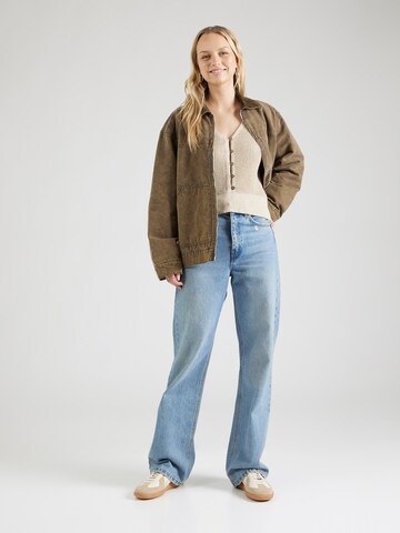Top in maglia 'ONLLINA' di ONLY in grigio