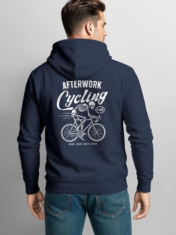 Neverless Sweatshirt 'After work Cycling' in Blue