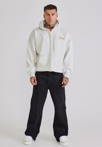 SikSilk Zip-Up Hoodie 'Essentials' in Grey