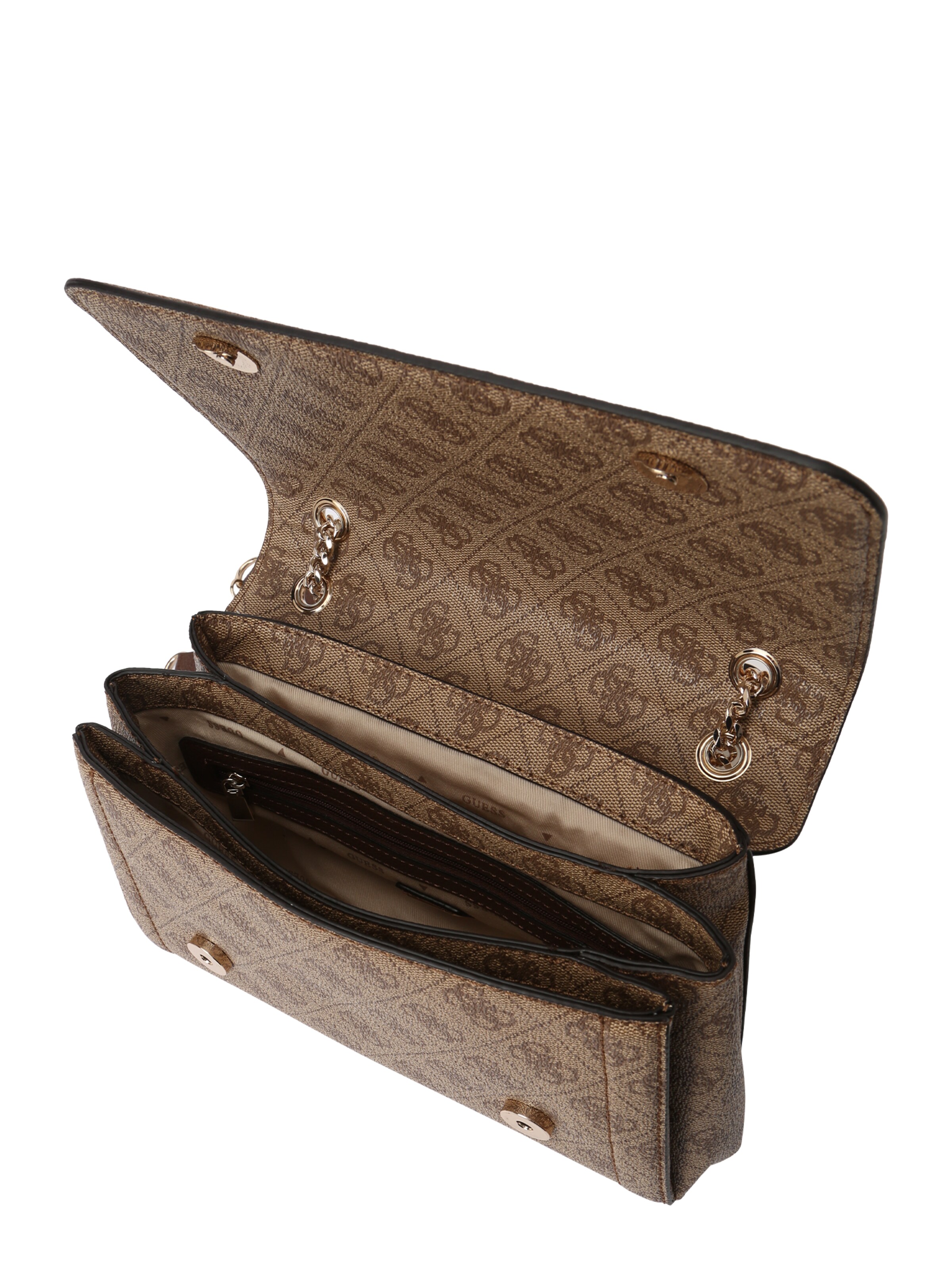 GUESS Чанта за през рамо 'Noelle' в бежово