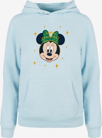 ABSOLUTE CULT Sweatshirt 'Minnie Mouse - Happy Christmas' in Blau: predná strana