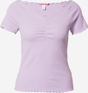 T-shirt QS en violet : devant