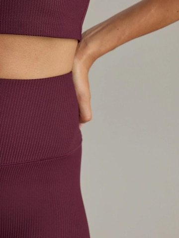 Hey Honey Skinny Leggings 'Cropped & Ribbed Leggings' in Red
