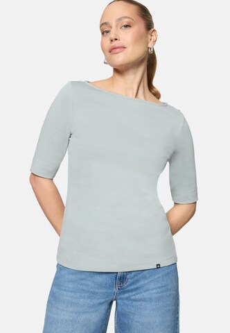 zero Basic Shirt mit U-Boot-Ausschnitt in Blau: Vorderseite