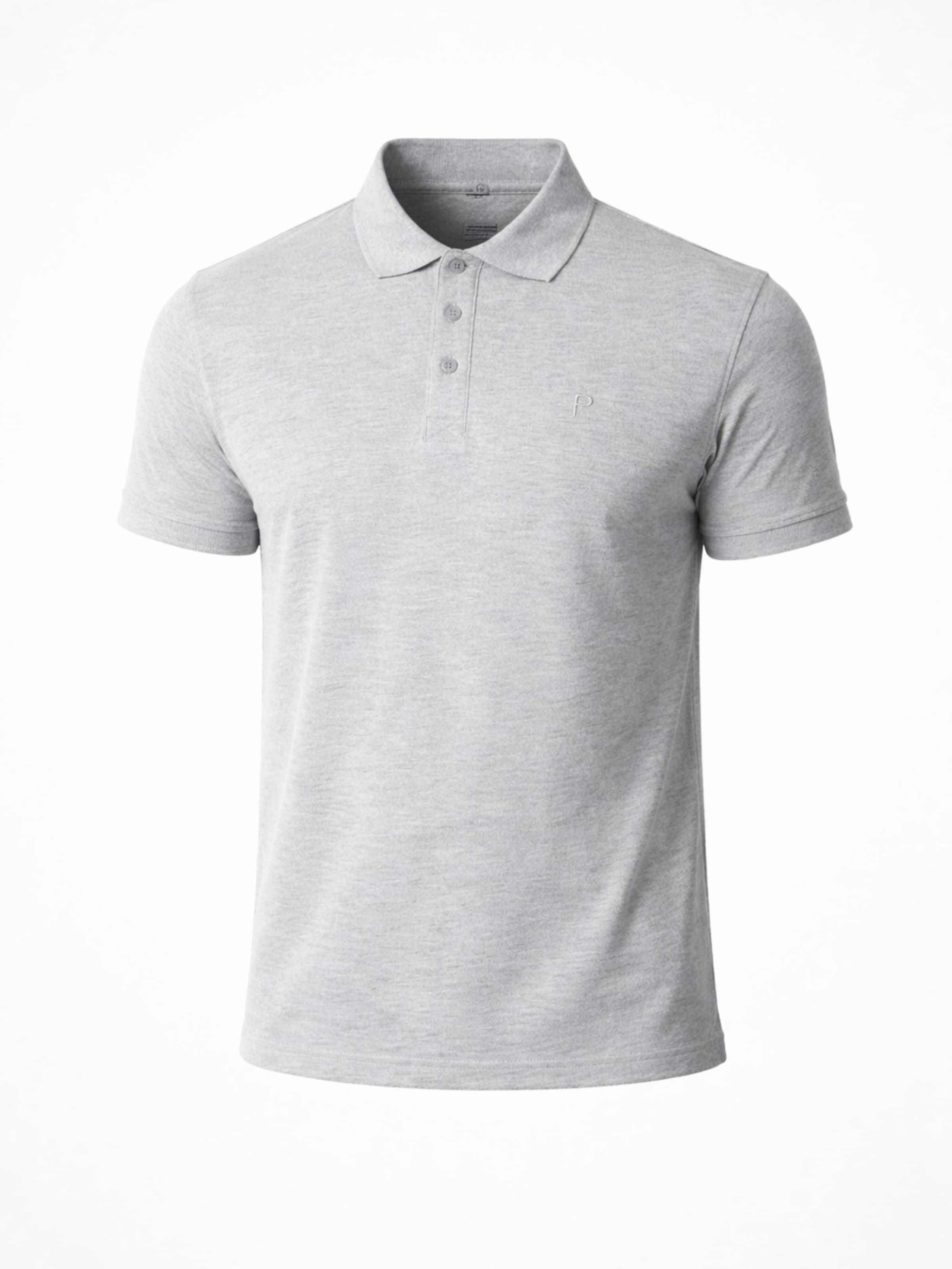 PANTONECLO Shirt 'Pantoneclo Men’s Polo Shirt' in Grey: front