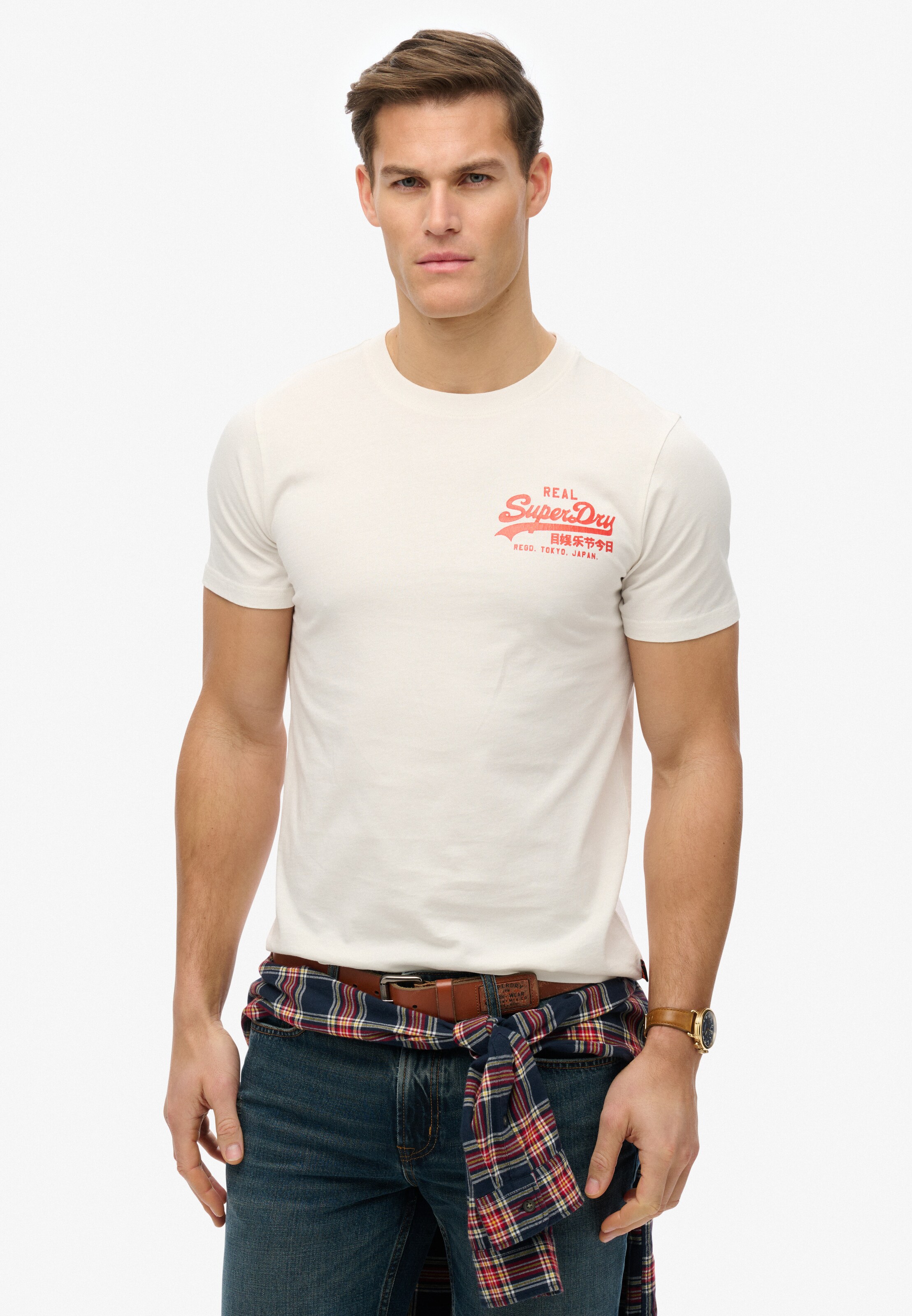 Superdry Shirt 'Tokyo' in White: front