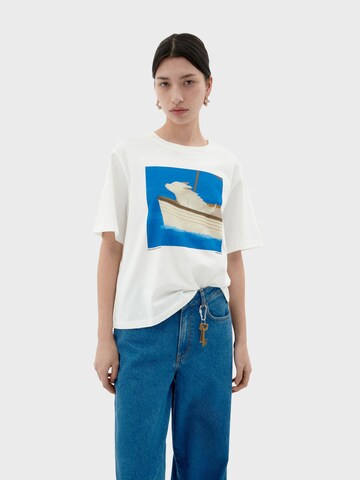 Thinking MU T-Shirt 'Lucia' in Weiß: Vorderseite
