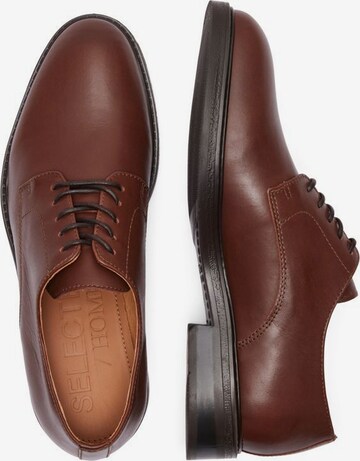 SELECTED HOMME Lace-Up Shoes in Brown