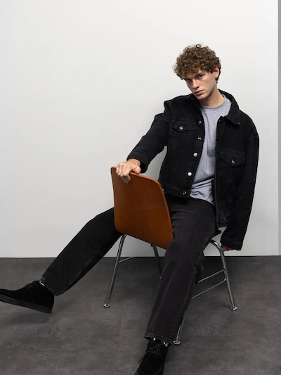 Giesto Between-season jacket in Black denim, Item view
