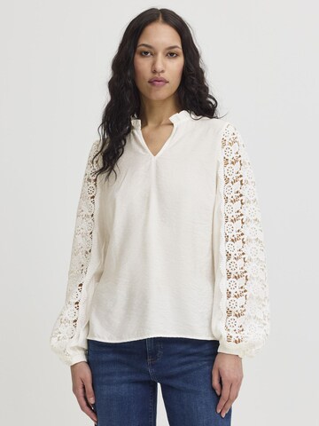 Camicia da donna 'IXMirella' di ICHI in bianco: frontale