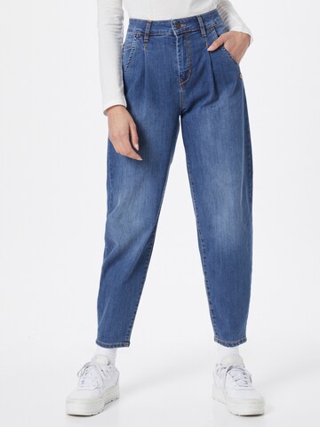 Gang Tapered Bandplooi jeans 'SILVIA' in Blauw: voorkant