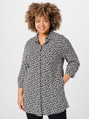 ONLY Carmakoma Blouse 'FIRSTLY' in Zwart: voorkant