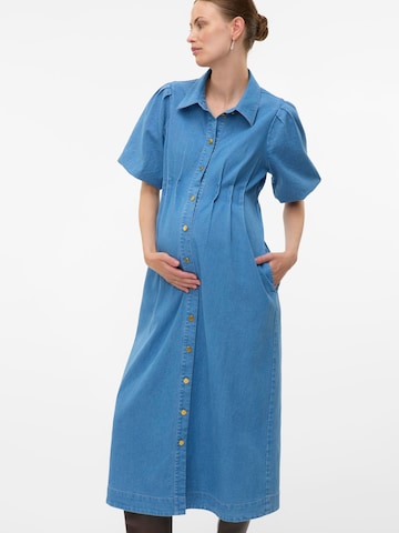 Vero Moda Maternity Jurk in Blauw: voorkant