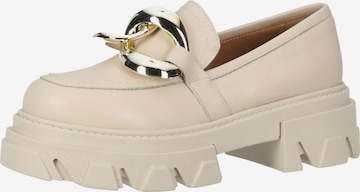 LAZAMANI Classic Flats in Beige: front