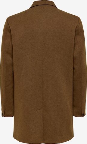 Only & Sons Between-Seasons Coat 'Adam' in Brown