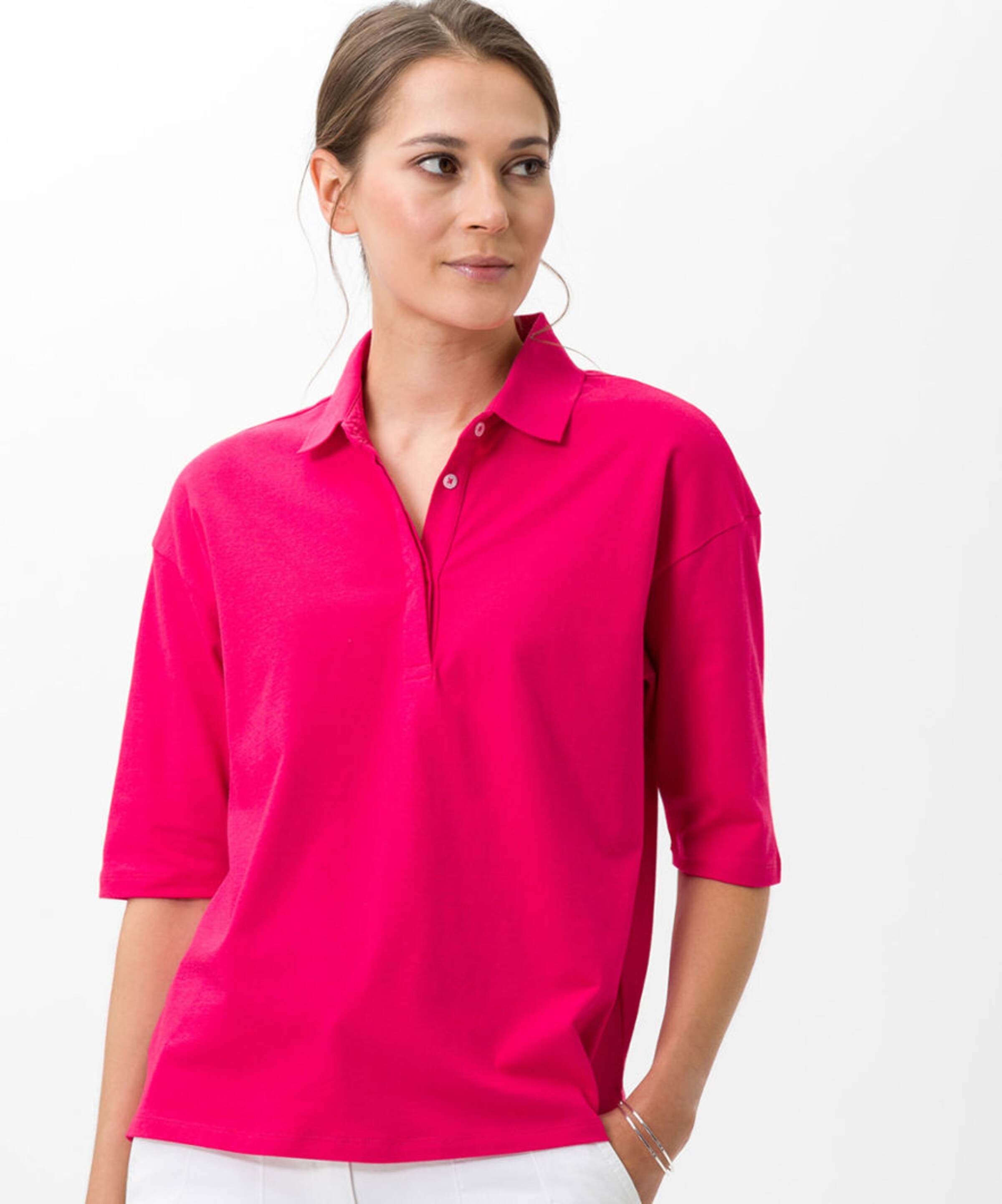 Frauen Shirts & Tops BRAX Poloshirt in Neonpink - FP79671