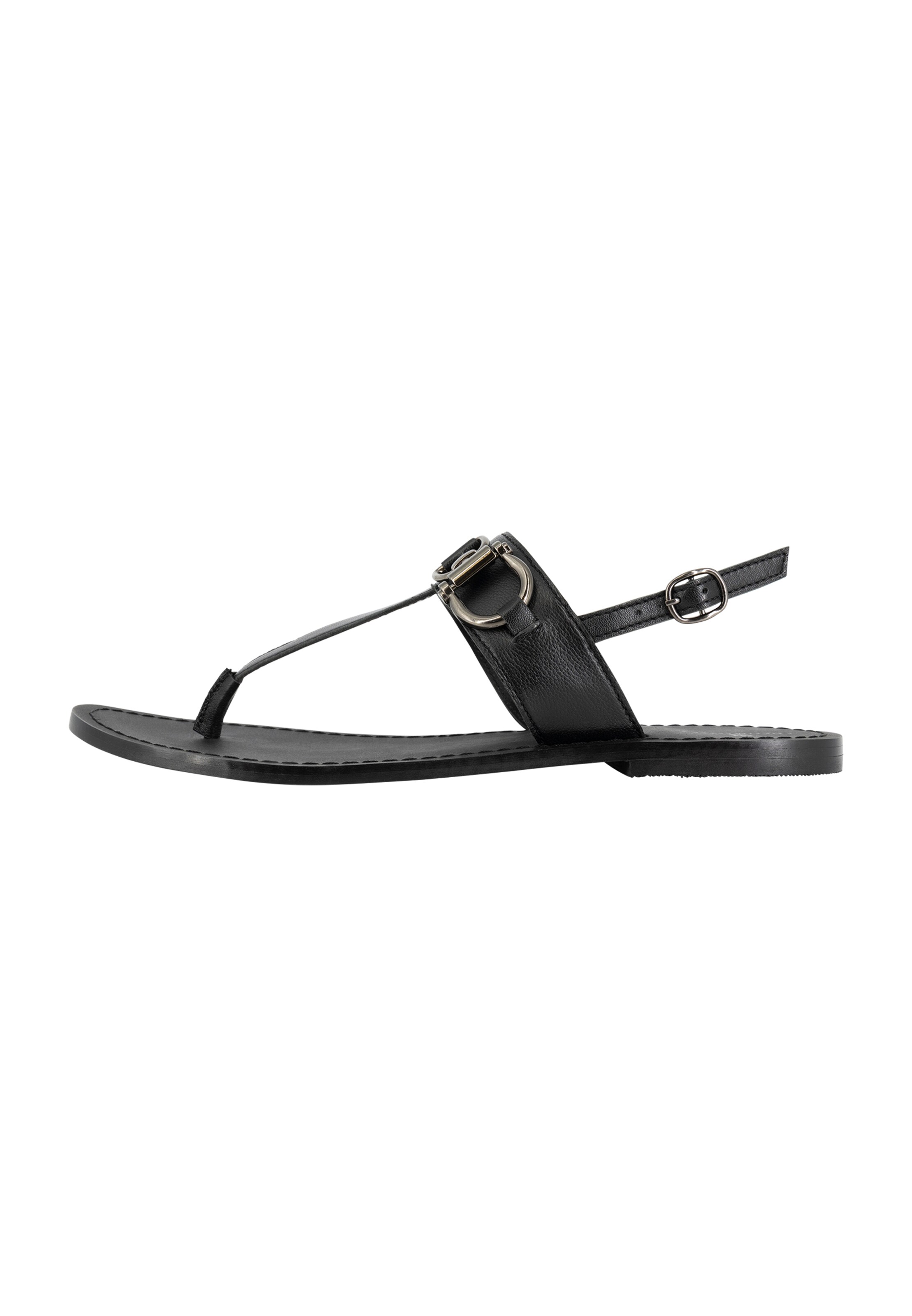 DreiMaster Vintage T-bar sandals in Black: front