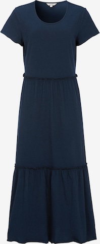 Cellbes of Sweden Kleid aus zerknittertem Baumwolljersey in Blau: Vorderseite