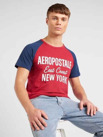 AÉROPOSTALE Shirt 'EAST COAST' in Rood