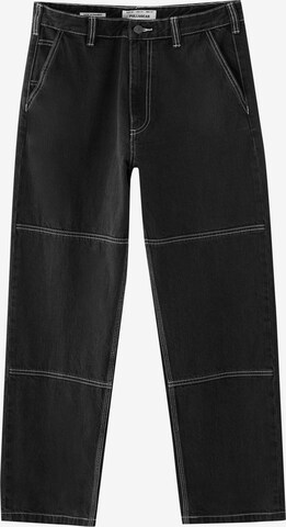 Pull&Bear Loosefit Jeans in Zwart: voorkant