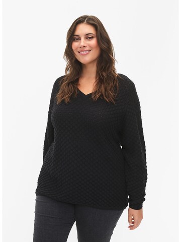 Zizzi Pullover 'Melsa' in Schwarz