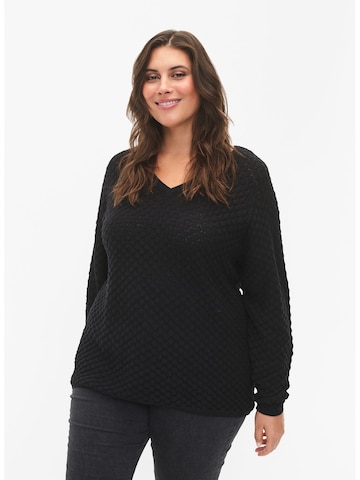 Zizzi Sweater 'Melsa' in Black