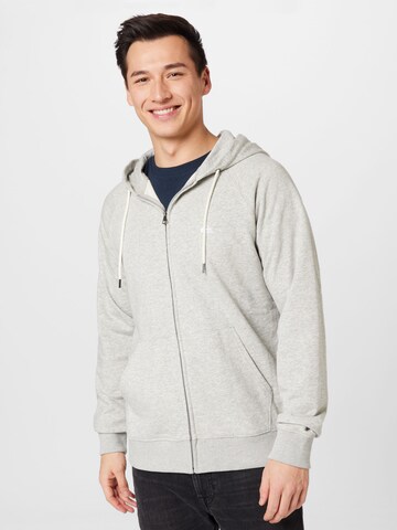 QUIKSILVER Sportsweatjacke in Grau: predná strana