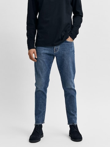 Coupe slim Jean SELECTED HOMME en bleu : devant