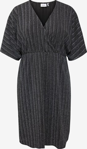 Fransa Curve Dress in Grey: front