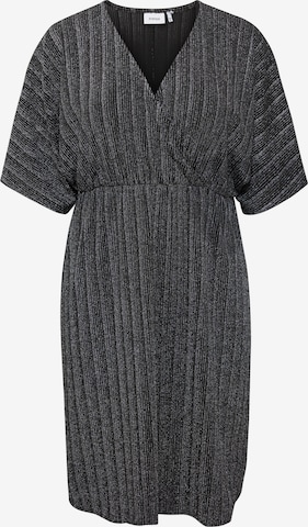 Fransa Curve Dress in Grey: front