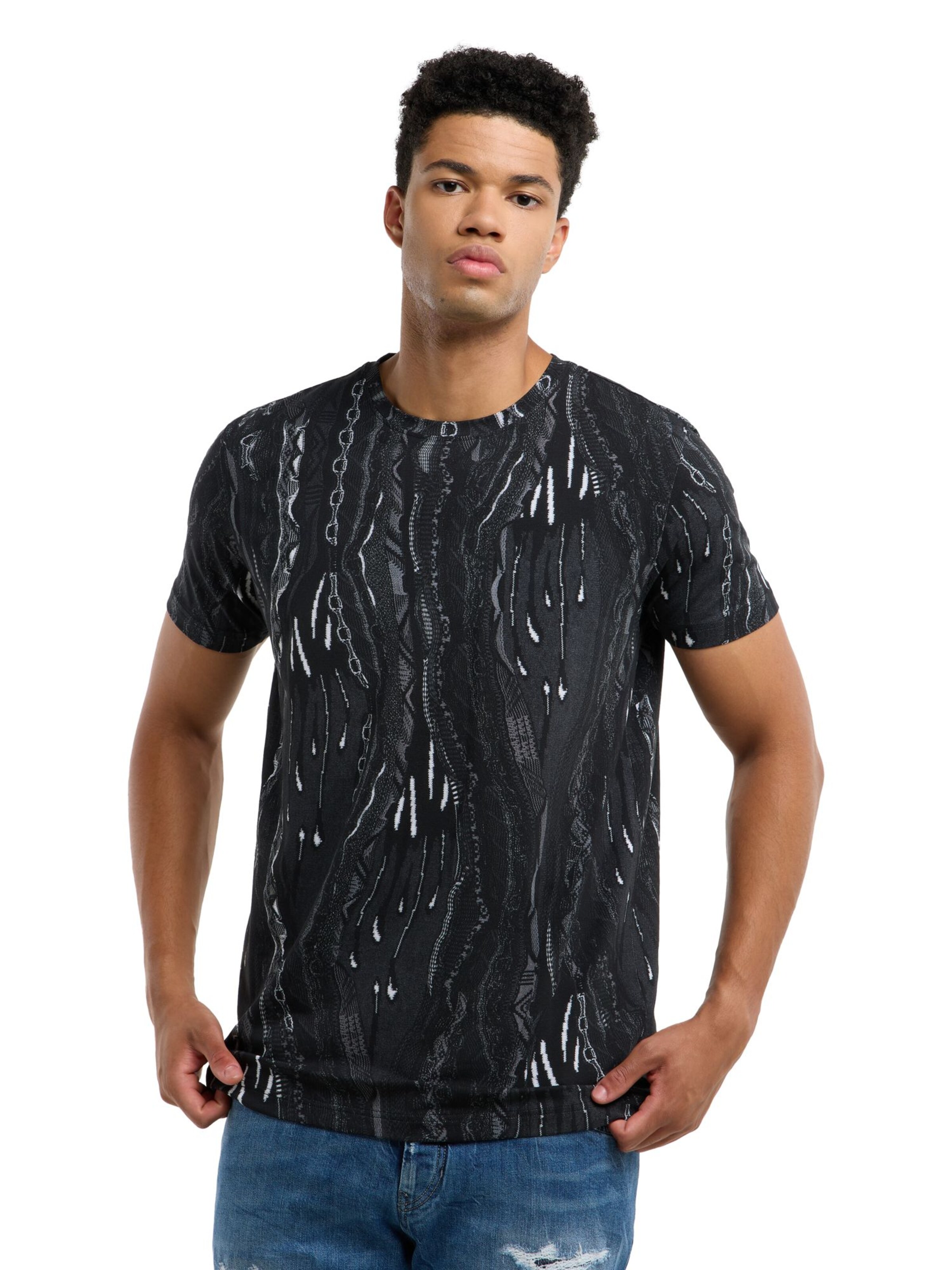 T-Shirt 'Erroi' Carlo Colucci en noir : devant