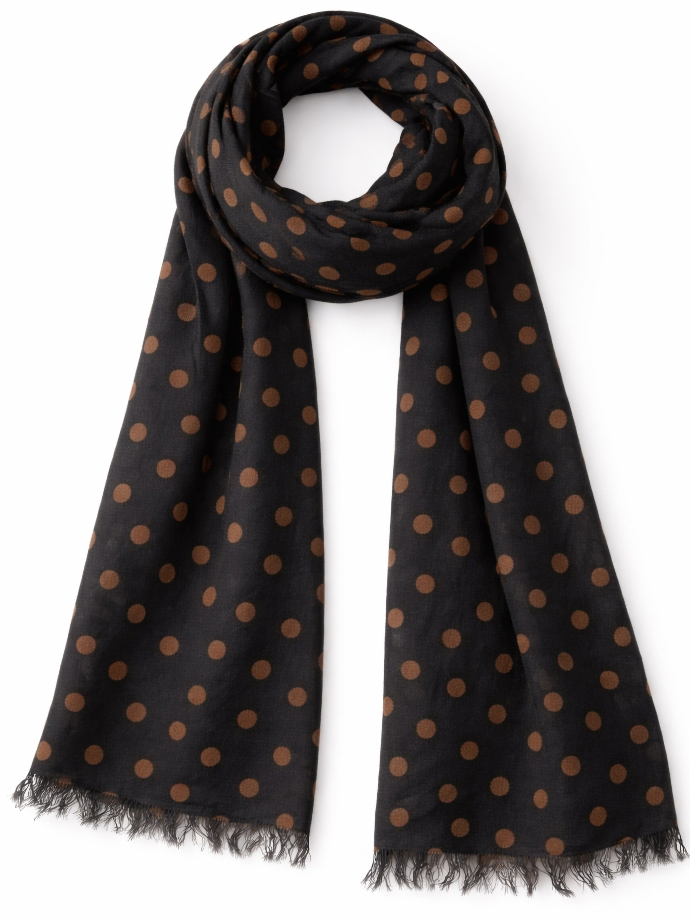 COLLEZIONE ALESSANDRO Scarf in Black: front