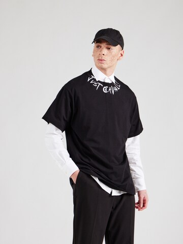 Just Cavalli Тениска в черно: отпред