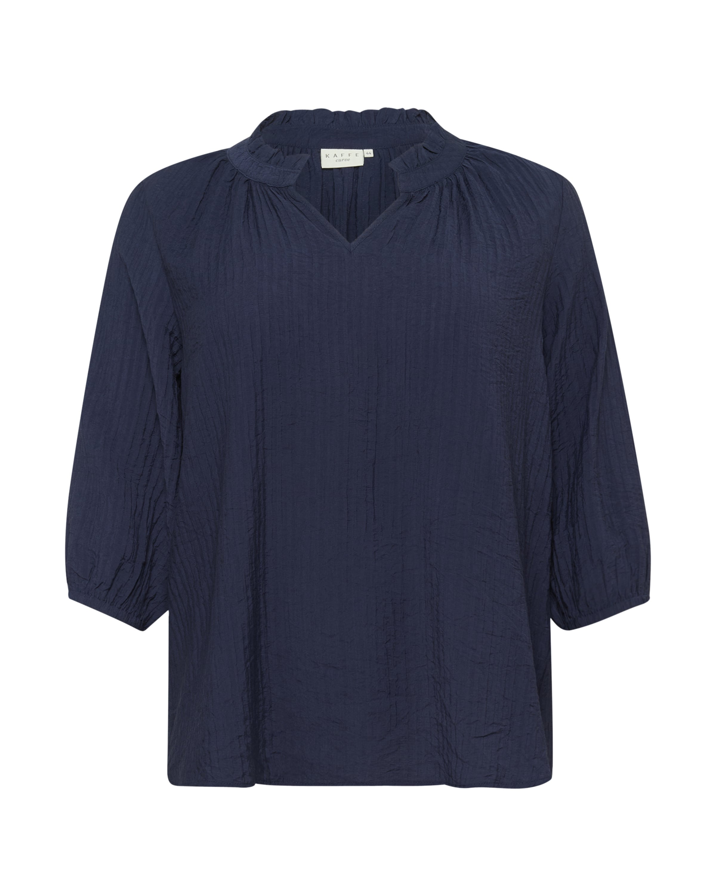KAFFE CURVE Blouse in Blue: front