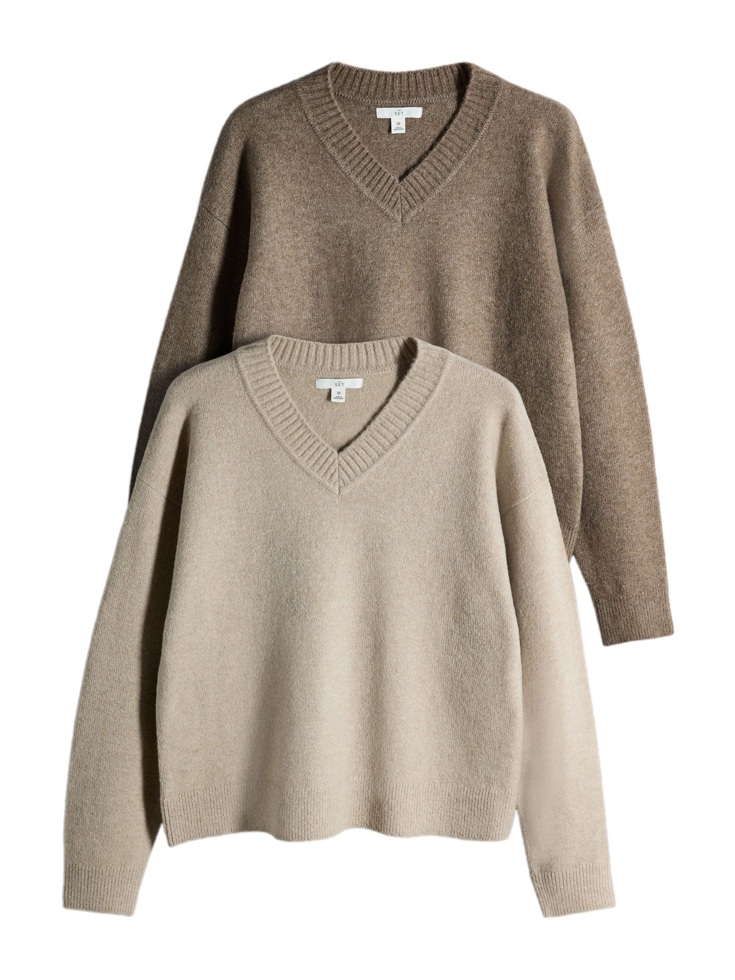 Pull-over The Set en beige : devant
