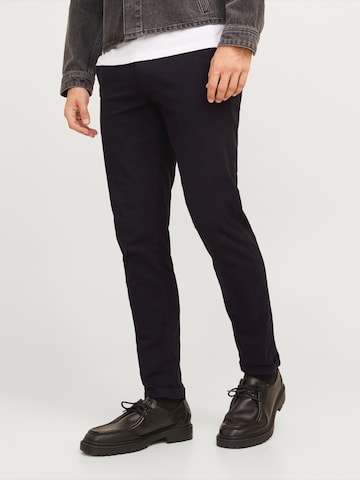 JACK & JONES Slim fit Chino trousers 'JWHMARCO FURY' in Black: front