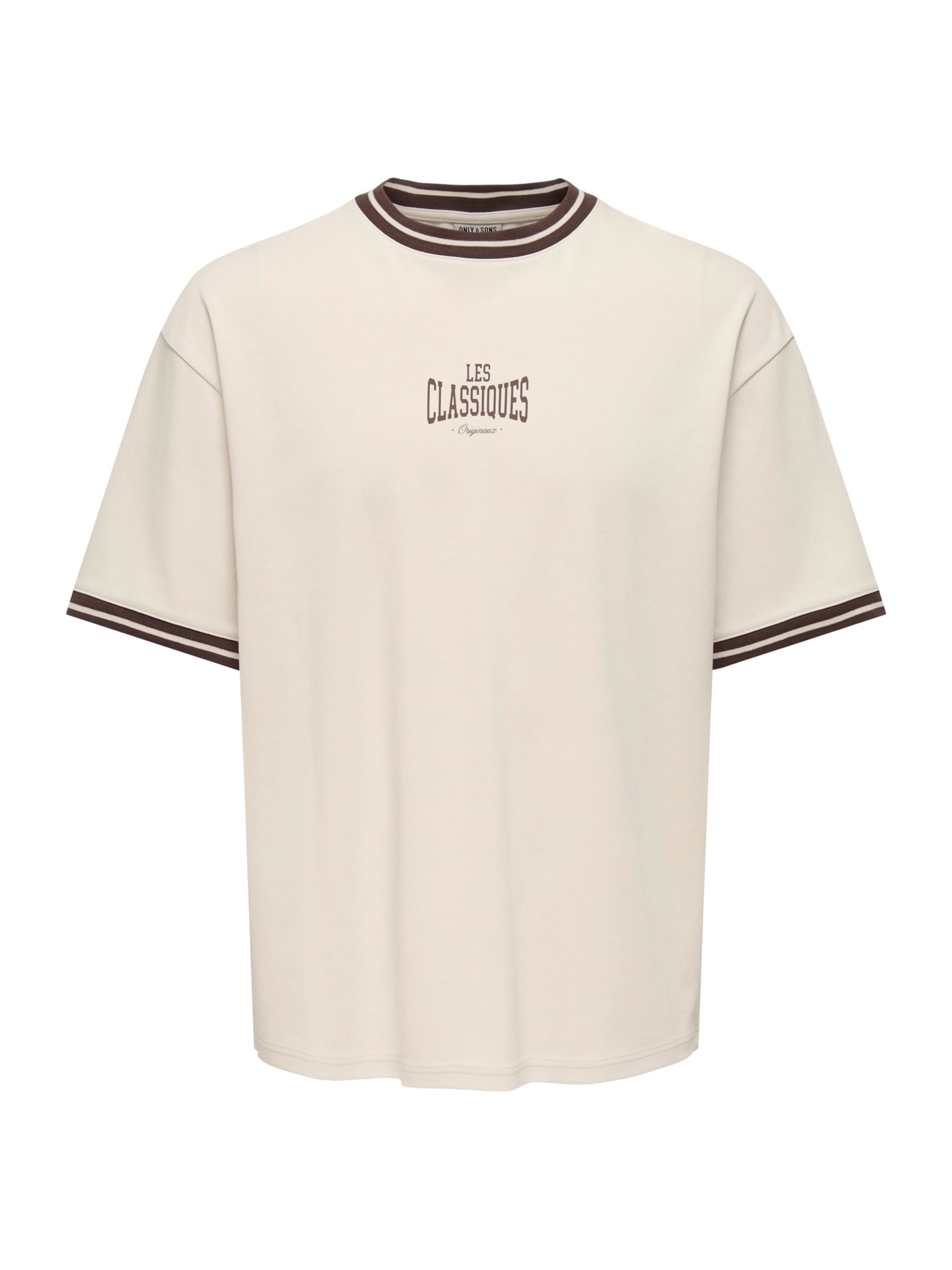 Only & Sons Футболка 'ONSLES CLASSIQUES' в Бежевый: спереди