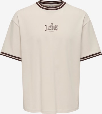 Only & Sons Shirt 'ONSLES CLASSIQUES' in Beige: front