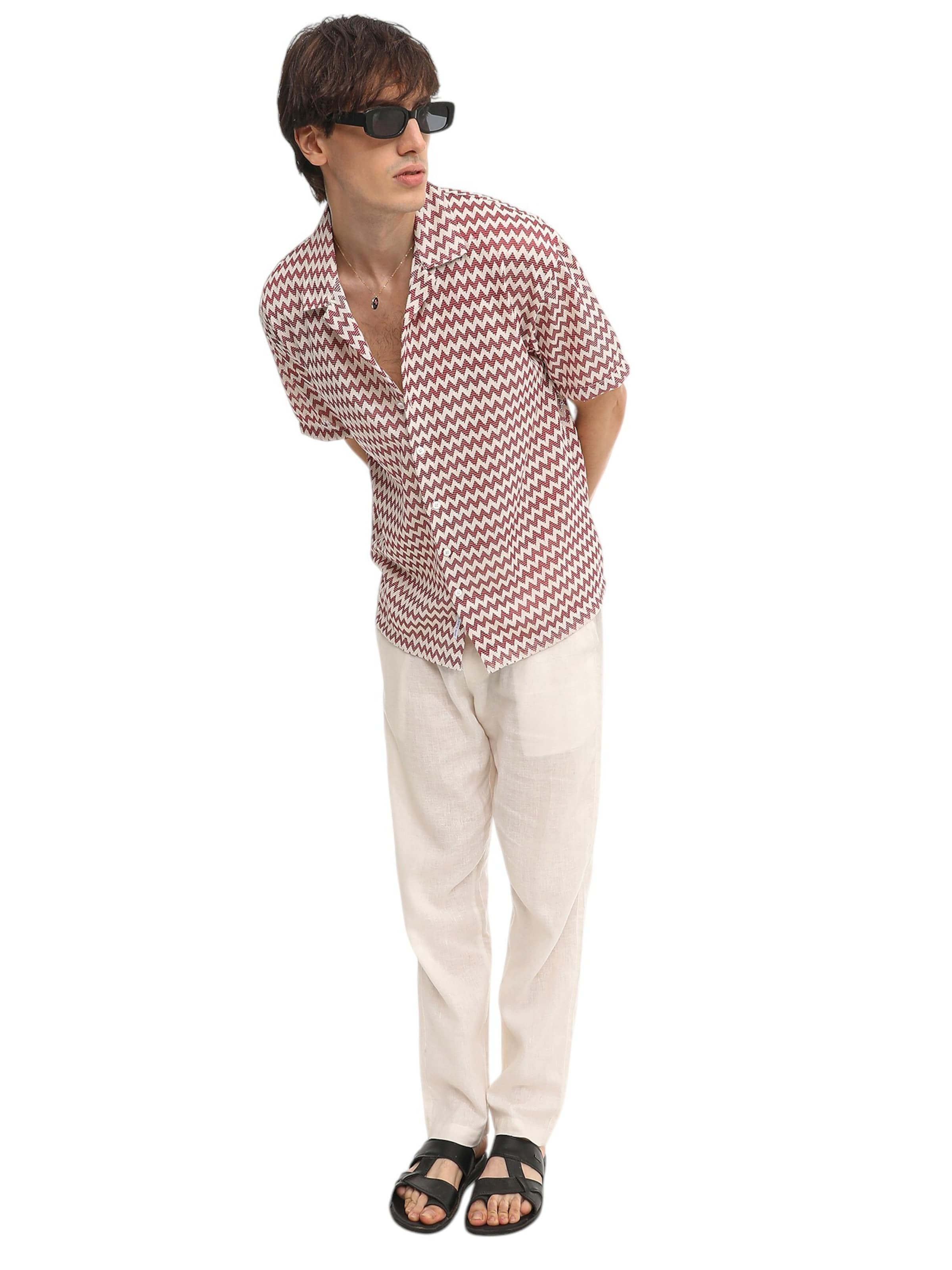 Campus Sutra Knit Cardigan 'Zillah' in Red