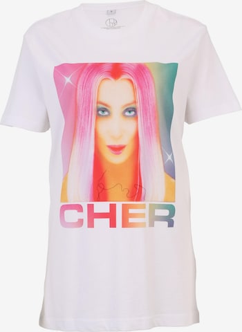 Merchcode T-shirt 'Cher Prisma' i vit: framsida
