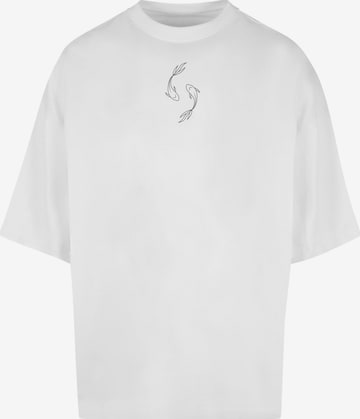 Merchcode Shirt 'Spring -  Yin & Jang Fish' in White: front