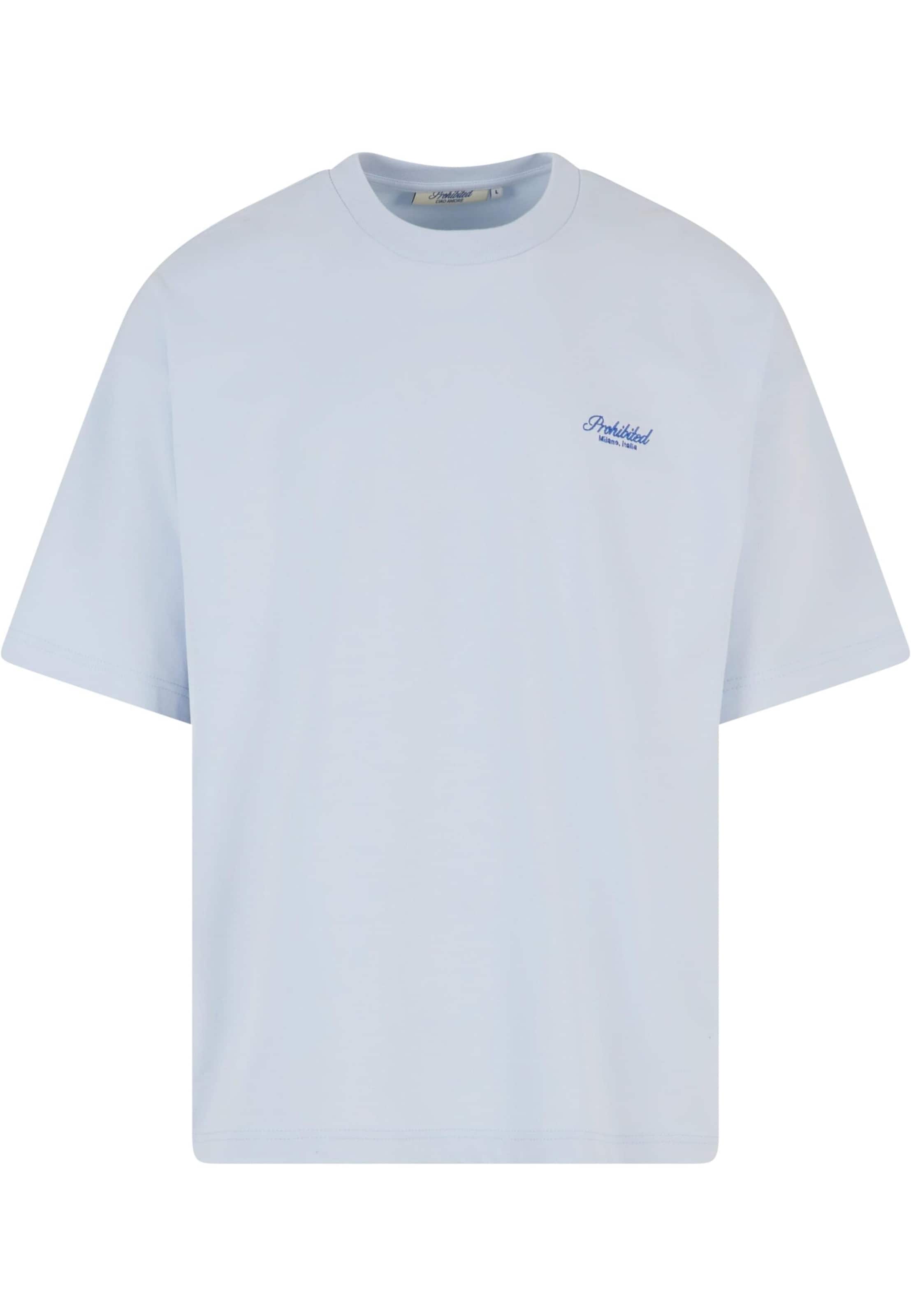 Prohibited Shirt 'Ciao Amore' in Blauw: voorkant