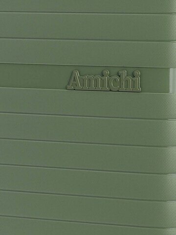 Amichi - Carrito 'AMICHI - Maleta Cabina 55x40x20- Maletas de Viaje - Maletas de Viaje Cabina Apta para Ryannair- Trolley Equipaje para Avion Resistente con 4 Ruedas de 360º y candado TSA' en verde