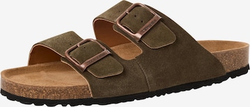 Tamaris Mule in Green: front