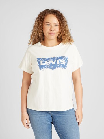 balts Levi's® Plus T-Krekls 'PL Perfect Tee': no priekšpuses