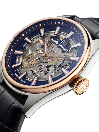 Claude Bernard Analog Watch 'Proud Heritage Automatic Skeleton' in Rose gold, Item view