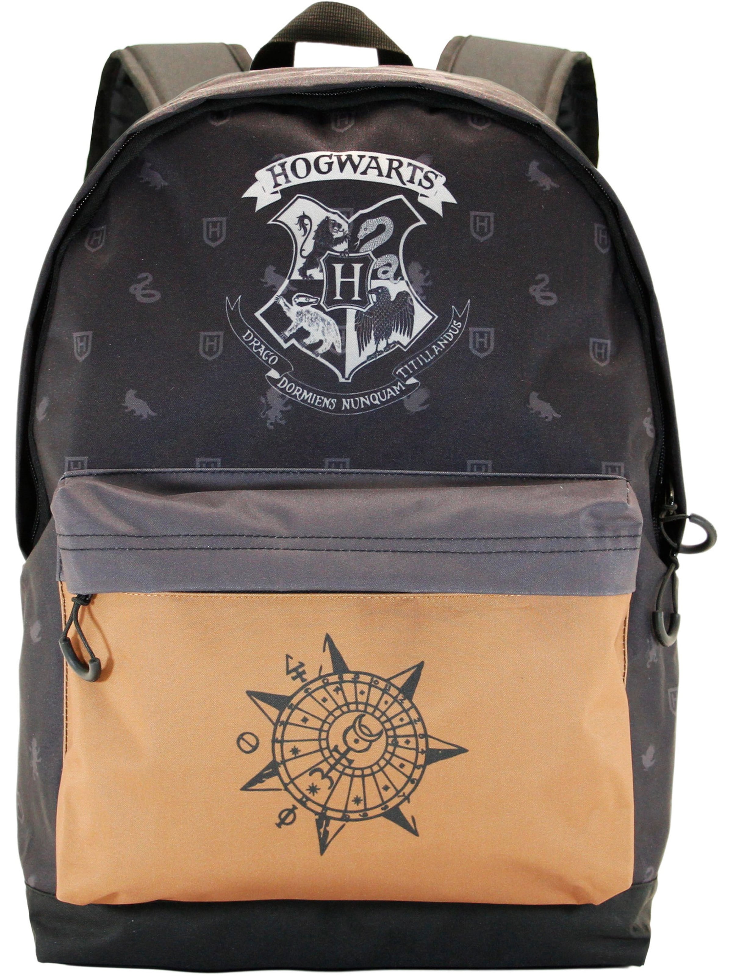 Warner Bros. Rucksack 'Harry Potter Hogwarts-FAN HS' in Schwarz: Vorderseite